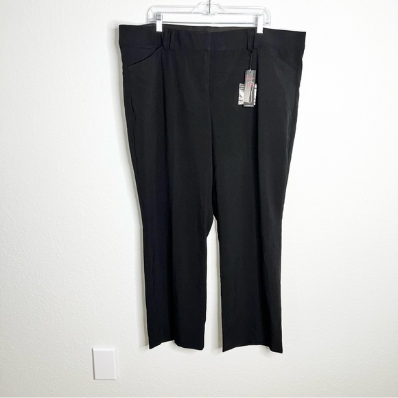 Lane Bryant Pants Women Size 24 The Sophie Trouser T3 Black Straight Stretch   F - Picture 1 of 10